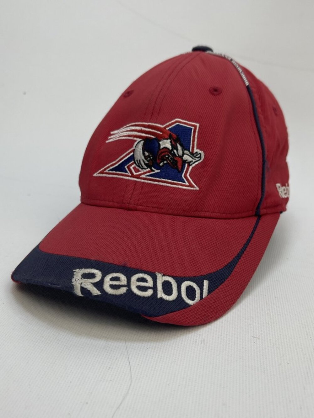 Y2K Montreal Alouettes Hat Cap Fitted Navy Red CFL Football Reebok Youth Flexfit